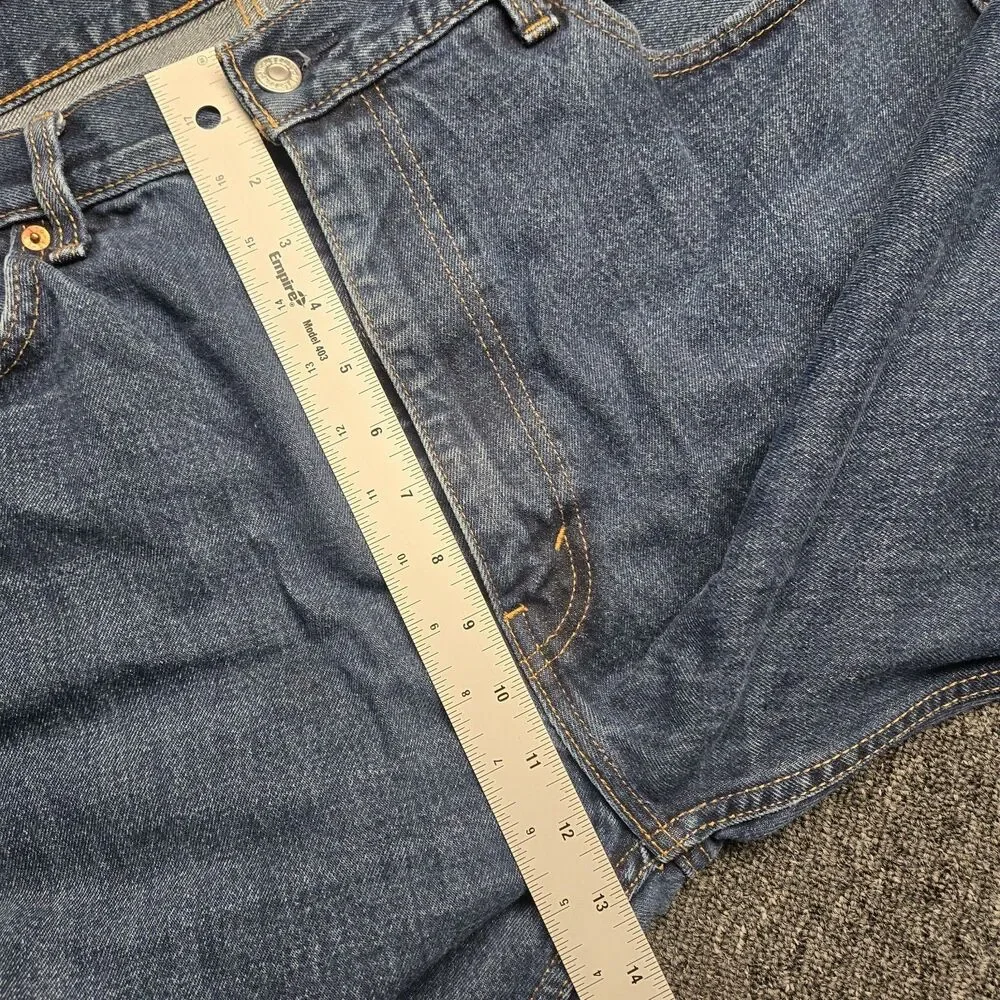 Levi’s 505 Jeans Men’s 40x32 Straight Blue Medium Wash Distressed Denim
